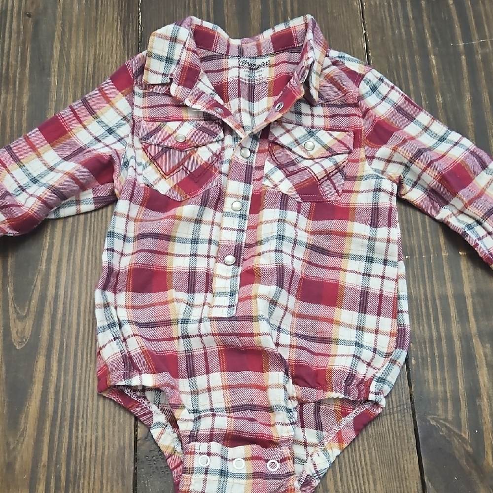 Wrangler Baby Pearl Snap Bodysuit Size 24m